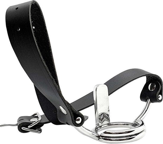 Black Label - Ring Gag met tongspatel - RVS
