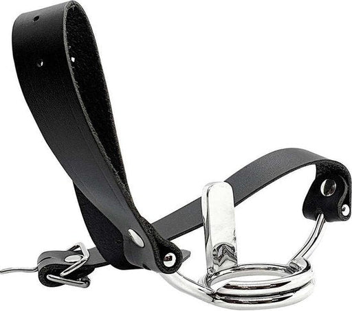 Black Label - Ring Gag met tongspatel - RVS