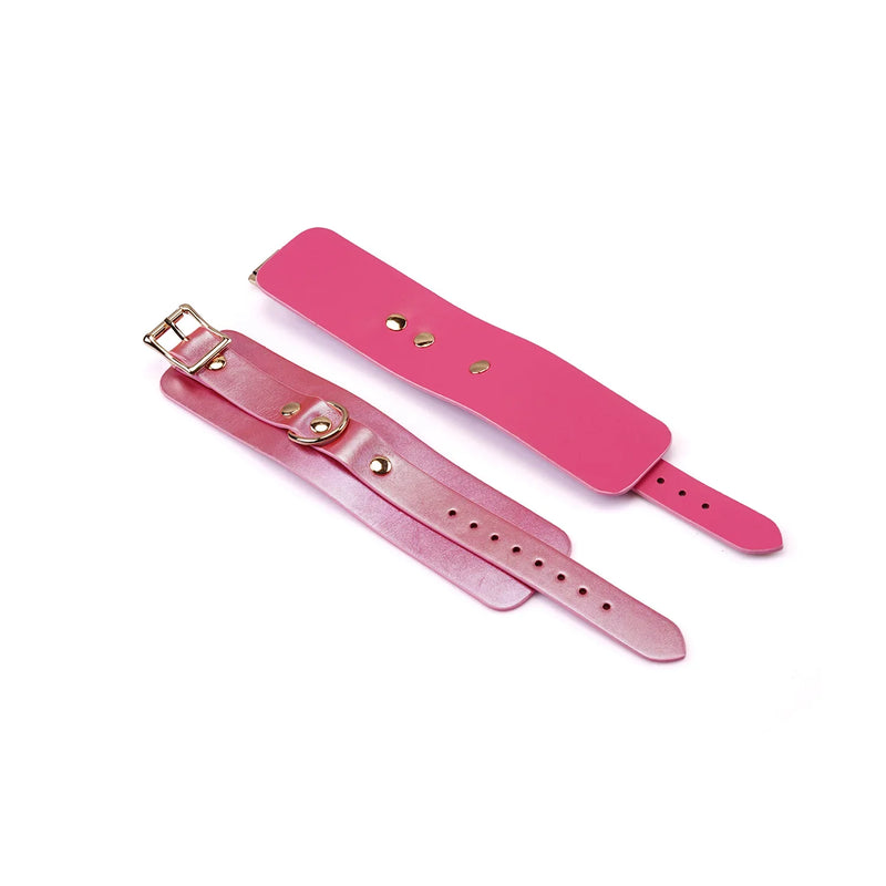 Liebe Seele - Lustre Rosa - Lederen Polsboeien - Parelmoer Roze
