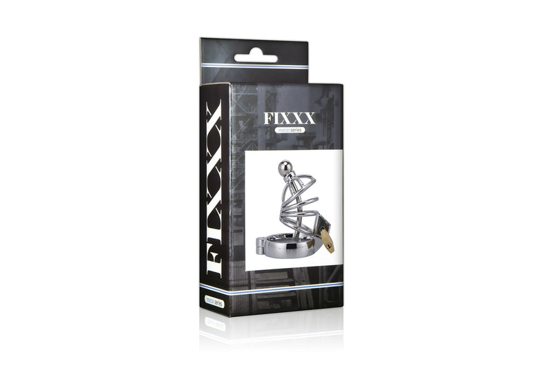 Fixxx - Baron - Metalen Kuisheidskooi met Slotje - Diameter 45 mm
