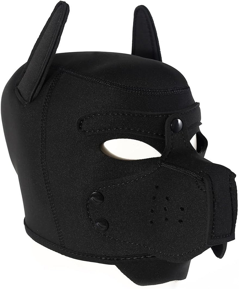 Fixxx - Hondenmasker - Puppy Hood - Zwart-Erotiekvoordeel.nl