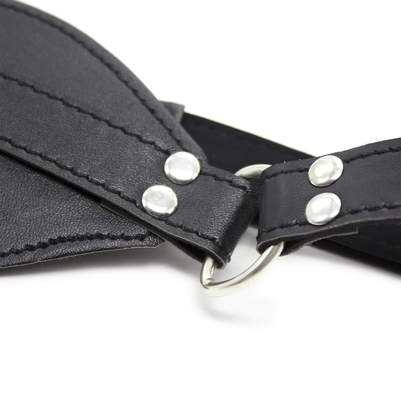 Smart Moves - Blinddoek met Decoratief Riempje - PU Leer - Zwart-Erotiekvoordeel.nl