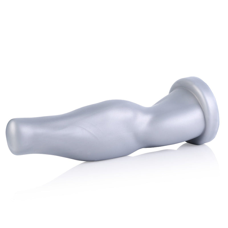 665 Liquid Silicone - Dildo - Arm Wrestler - Vac-U-Lock Compatibel - Zilver