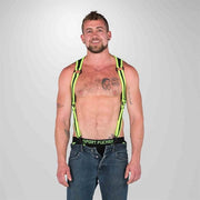 665 Neoprene - Riemenbody - Bretels - Zwart/Groen - Verkrijgbaar in 2 maten - Heckler Harness Black / Green