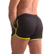 665 - Rally Shorts - Verkrijgbaar in 5 maten - Zwart/Geel