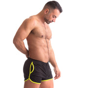 665 - Rally Shorts - Verkrijgbaar in 5 maten - Zwart/Geel