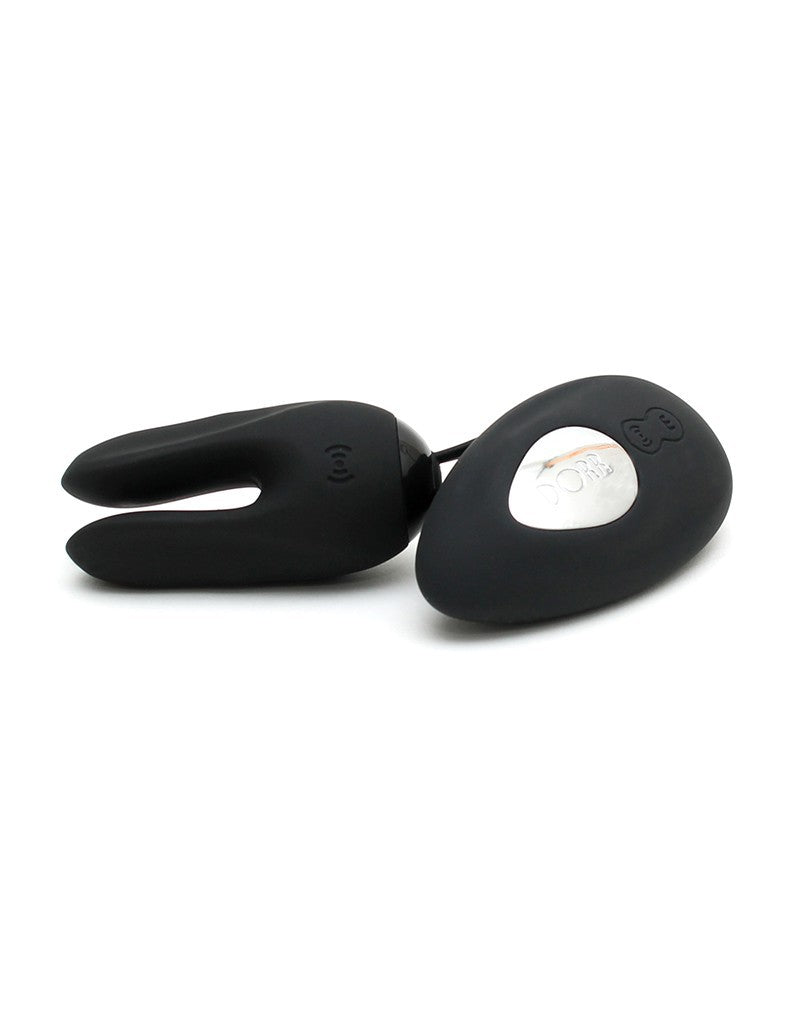 DORR - Ozzy - Vibrerend Ei met Konijnenoortjes en Clitoris Vibrator - Zwart-Erotiekvoordeel.nl