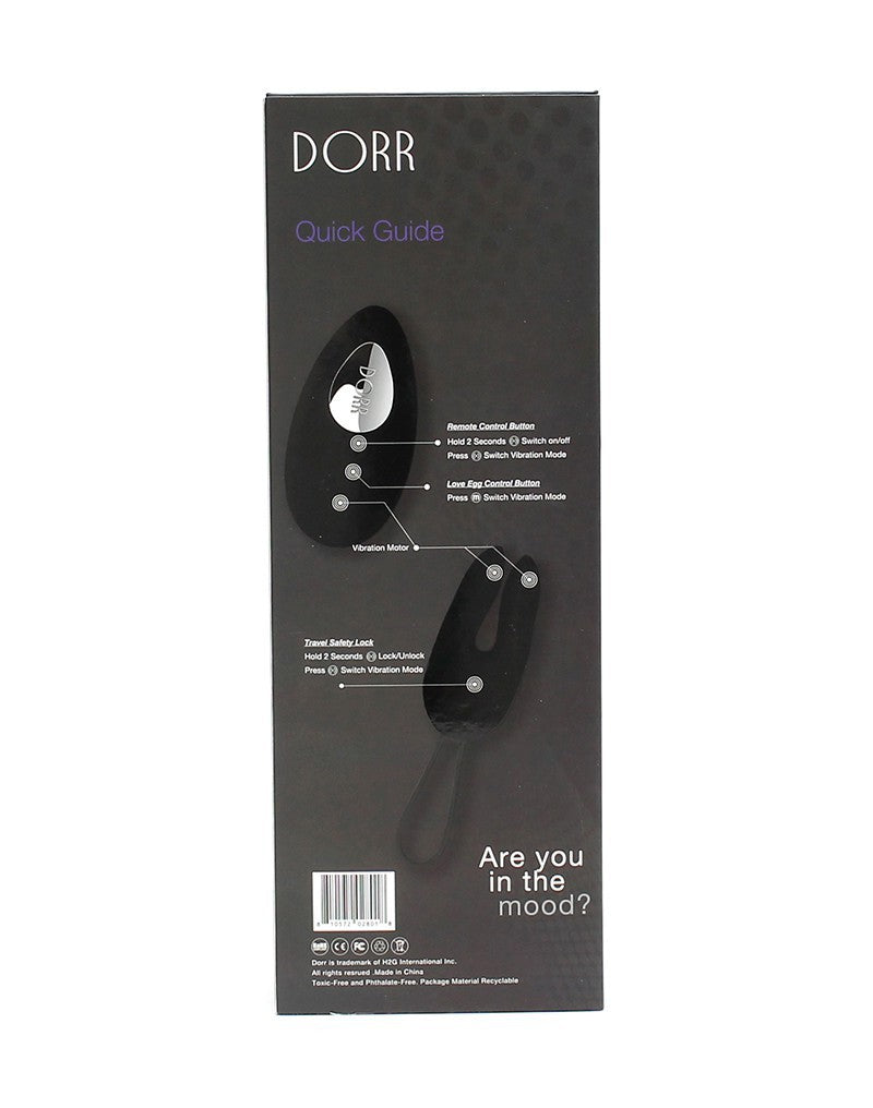 DORR - Ozzy - Vibrerend Ei met Konijnenoortjes en Clitoris Vibrator - Zwart-Erotiekvoordeel.nl