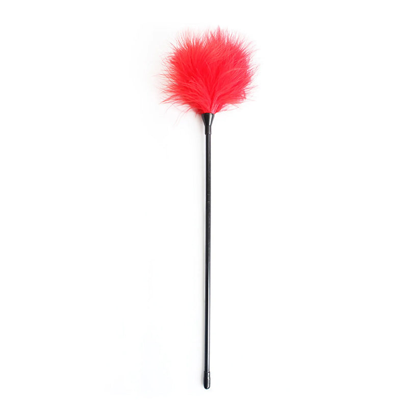 Smart Moves - Feather Boa Tickler Red - Veren tickler – Spanning met een zachte touch-Erotiekvoordeel.nl