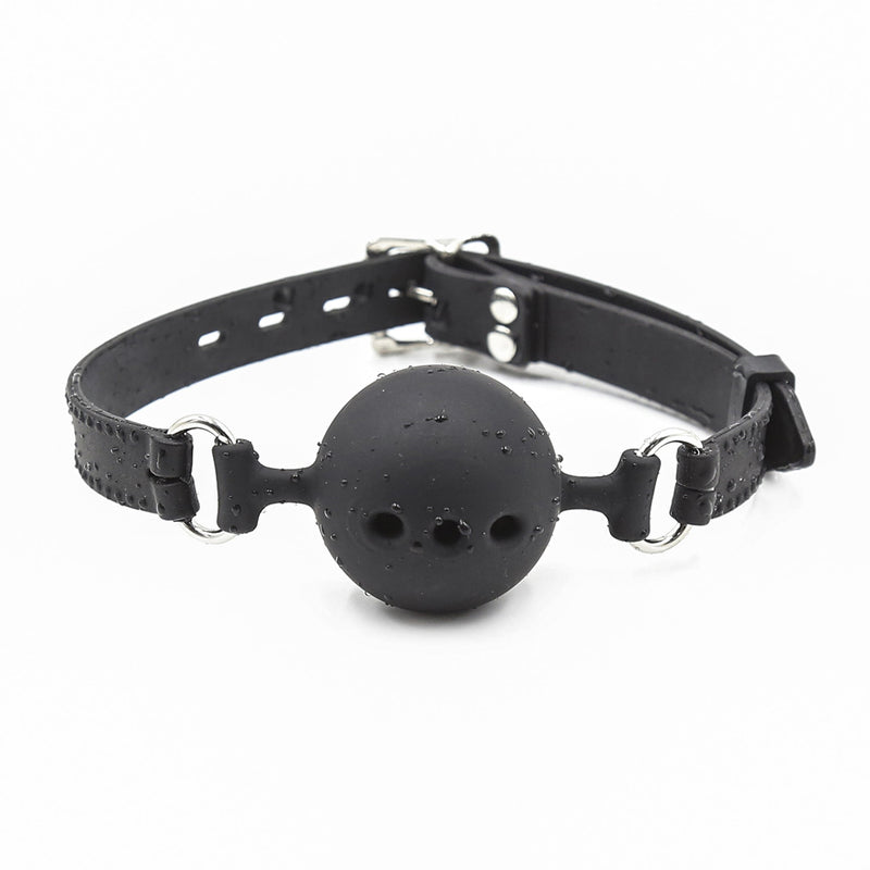 Smart Moves - Ball Gag met Ademgaten - Maat M - Zwart-Erotiekvoordeel.nl