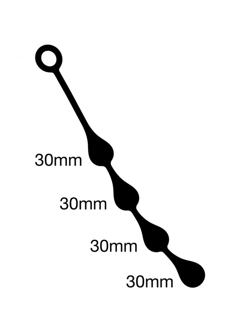 Mister B - Anaal Kralen - 4 Anal Drops - Siliconen - Zwart