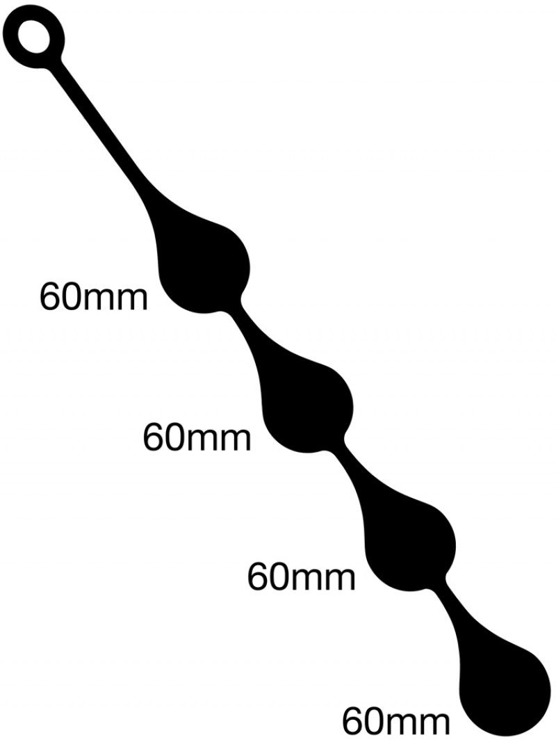 Mister B - Anaal Kralen - 4 Anal Drops - Siliconen - Zwart