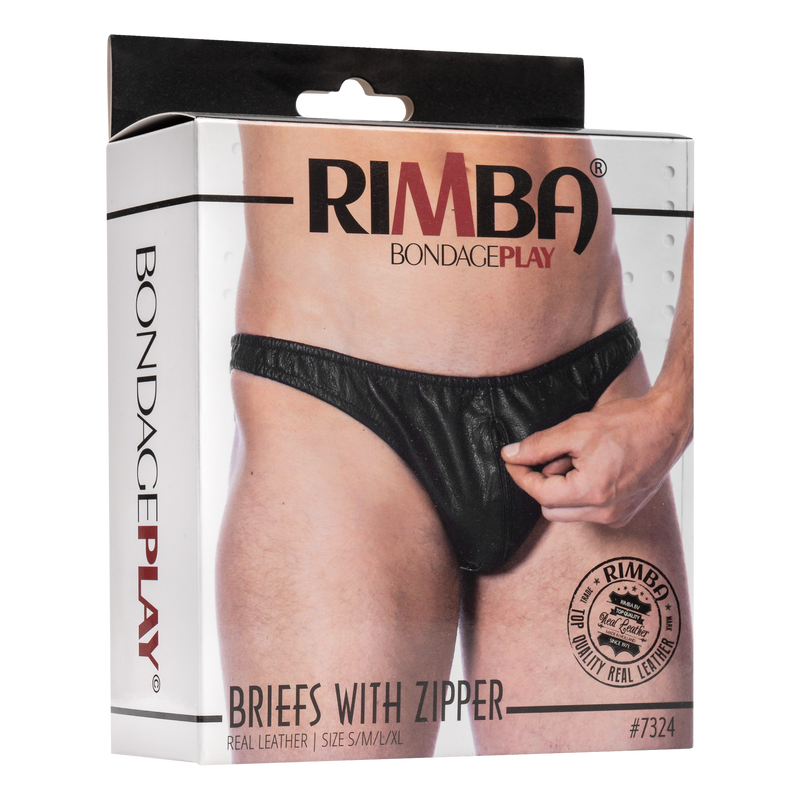 Rimba - Leren Herenslip - Ritssluiting Voorzijde