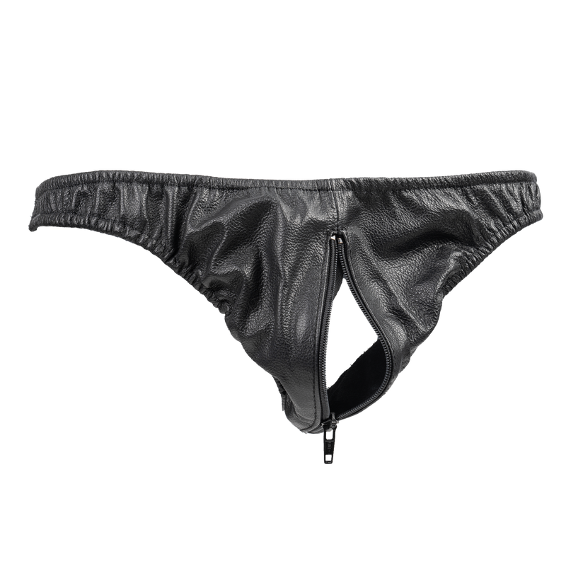 Rimba - Leren Herenslip - Ritssluiting Voorzijde