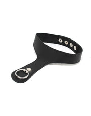 Rimba - Lederen Collar in de stijl van L'Histoire D'O - Met O-Ring