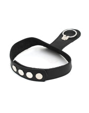 Rimba - Lederen Collar in de stijl van L'Histoire D'O - Met O-Ring