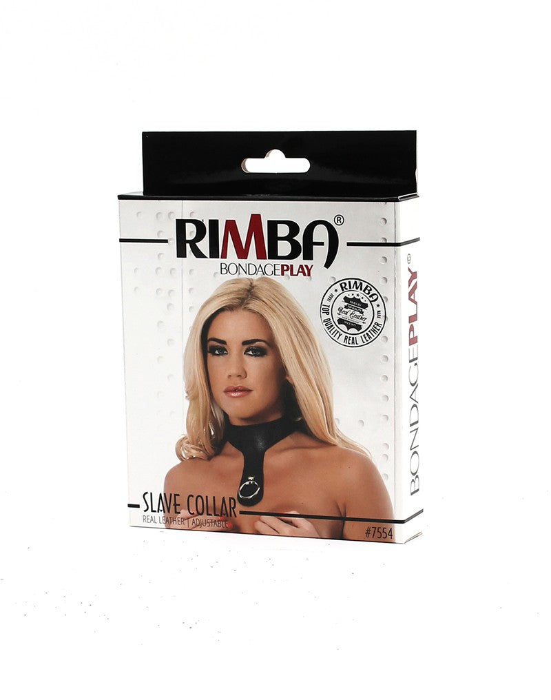 Rimba - Lederen Collar in de stijl van L'Histoire D'O - Met O-Ring