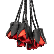Rimba - BDSM Flogger met Rozen - Zwart/Rood