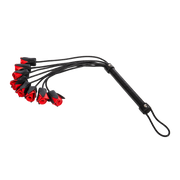 Rimba - BDSM Flogger met Rozen - Zwart/Rood