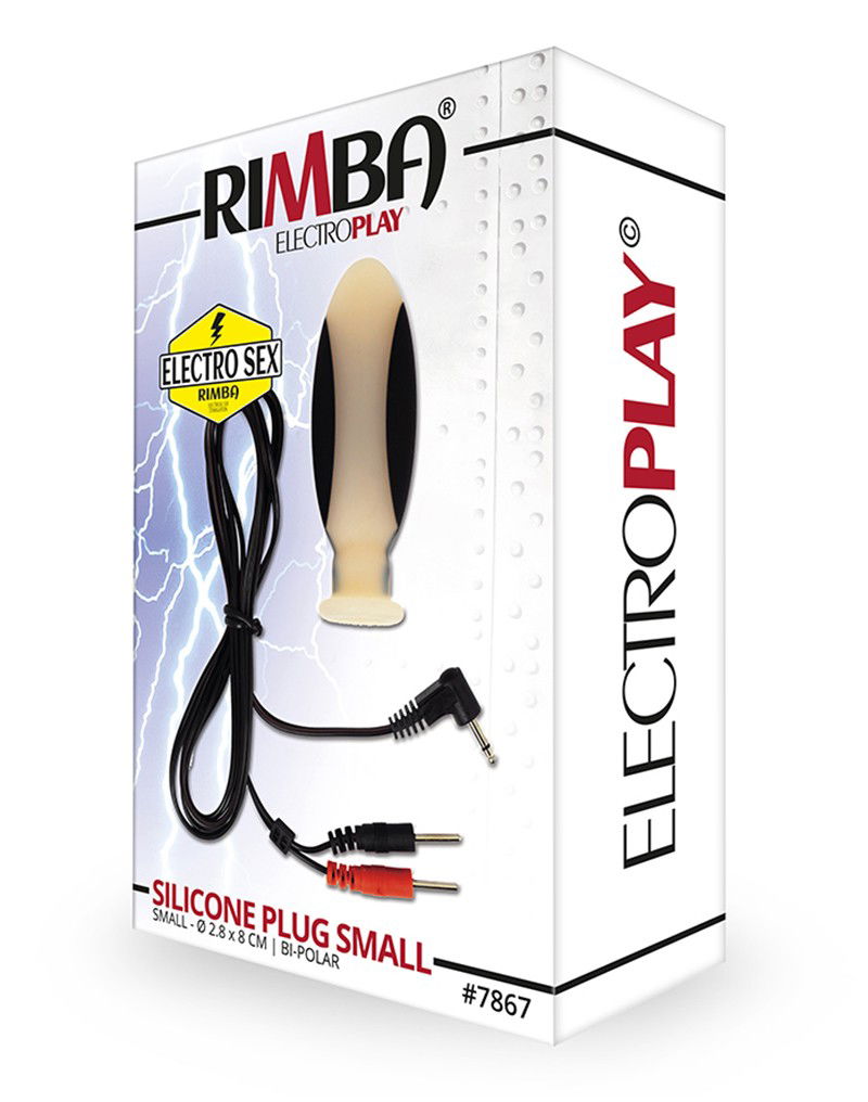 Rimba Electro Sex - Siliconen Dildo Plug Klein - Bi-polair - Diameter 80 mm