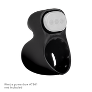 Rimba Electro Play - E-Stim Penis Head Stimulator - Bi-Polair - Zwart