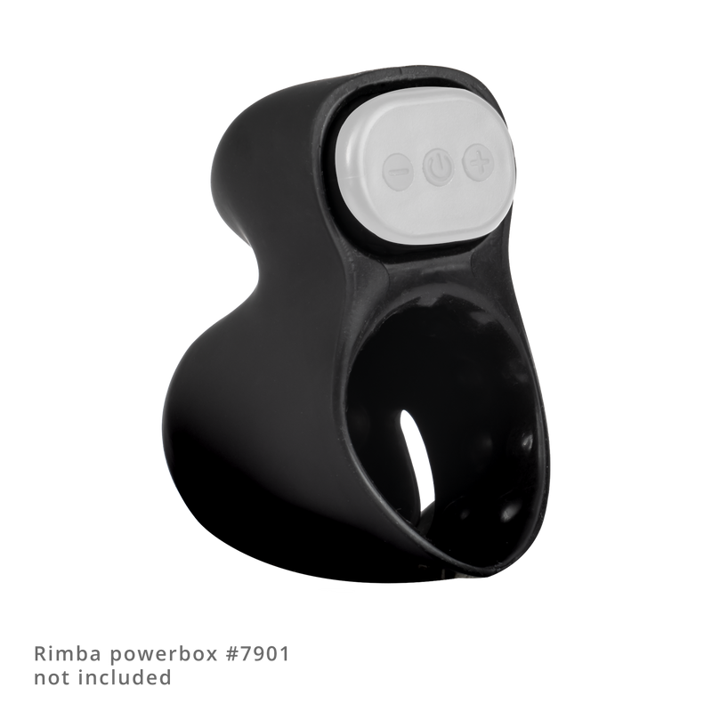 Rimba Electro Play - E-Stim Penis Head Stimulator - Bi-Polair - Zwart