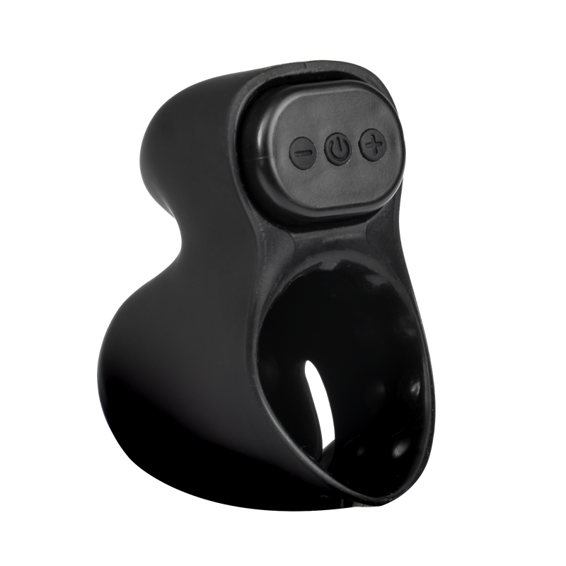 Rimba Electro Play - E-Stim Penis Head Stimulator - Bi-Polair - Zwart