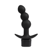 Rimba Electro Play - E-Stim Geribbelde Buttplug - Bi-Polair - Zwart