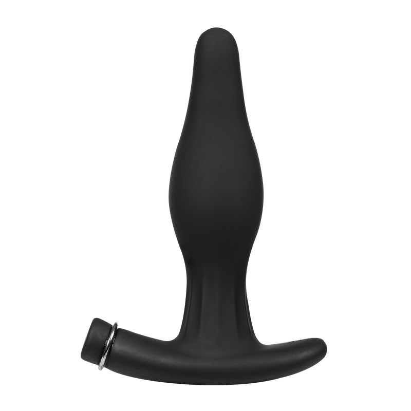 Rimba Electro Play - E-Stim Opblaasbare Anaal Plug - Bi-Polair - Zwart