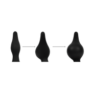 Rimba Electro Play - E-Stim Opblaasbare Anaal Plug - Bi-Polair - Zwart