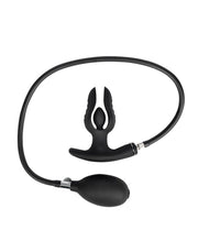 Rimba Electro Play - E-Stim Opblaasbare Anker Anaal Plug - Bi-Polair - Zwart