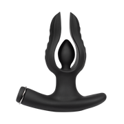 Rimba Electro Play - E-Stim Opblaasbare Anker Anaal Plug - Bi-Polair - Zwart