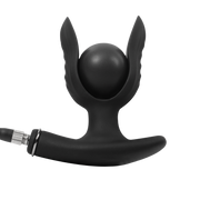 Rimba Electro Play - E-Stim Opblaasbare Anker Anaal Plug - Bi-Polair - Zwart