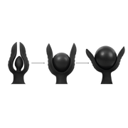 Rimba Electro Play - E-Stim Opblaasbare Anker Anaal Plug - Bi-Polair - Zwart