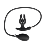 Rimba Electro Play - E-Stim Opblaasbare Anker Anaal Plug - Bi-Polair - Zwart