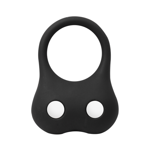 Rimba - Siliconen Ball Stretcher met Twee Metalen Kogeltjes - 70 gram - Zwart
