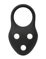 Rimba – Siliconen Ball Stretcher met Drie Metalen Kogeltjes - 110 gr - Zwart