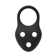 Rimba – Siliconen Ball Stretcher met Drie Metalen Kogeltjes - 110 gr - Zwart