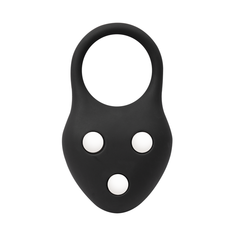 Rimba – Siliconen Ball Stretcher met Drie Metalen Kogeltjes - 110 gr - Zwart