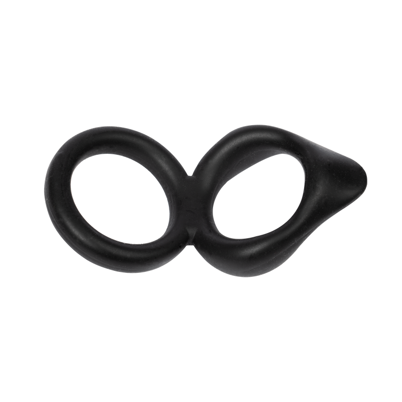 Rimba - Dubbele Siliconen Cockring - Zwart