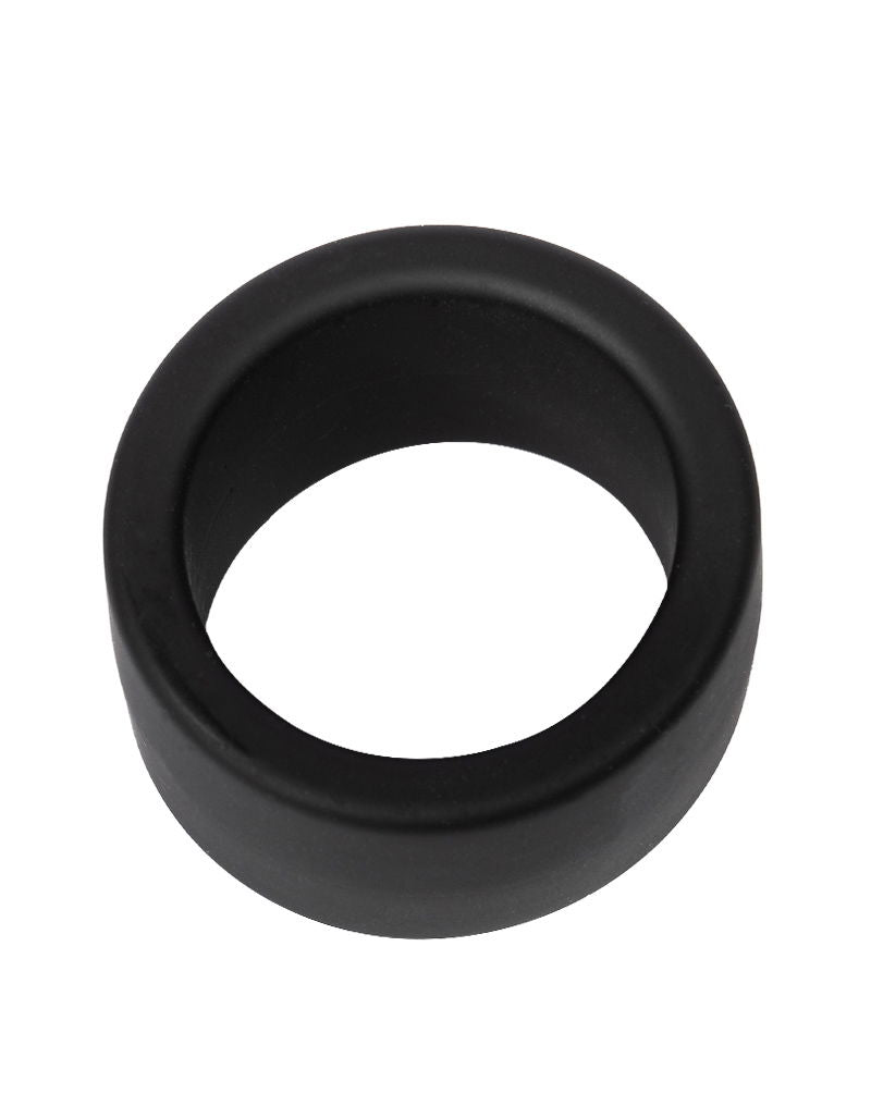 Rimba - Siliconen Scrotumring - Ballstretcher - Hoogte 30 mm - Zwart