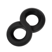 Rimba - Siliconen 8-vormige ring - Zwart