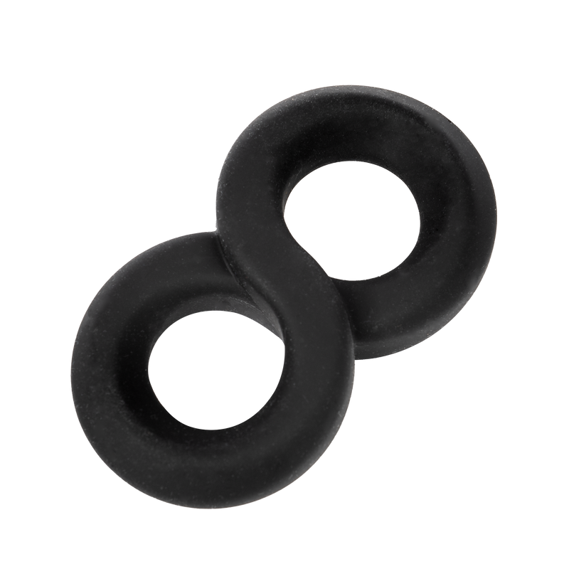 Rimba - Siliconen 8-vormige ring - Zwart