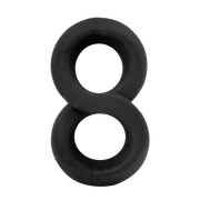 Rimba - Siliconen 8-vormige ring - Zwart