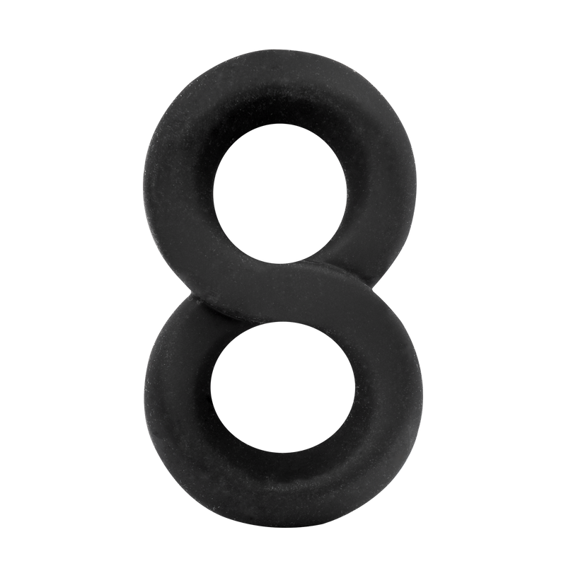 Rimba - Siliconen 8-vormige ring - Zwart