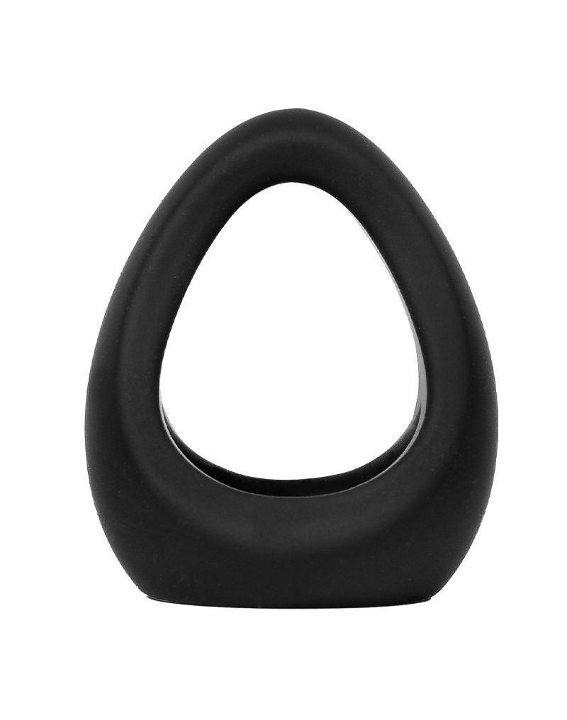 Rimba - Siliconen Driehoekige Cockring - Zwart