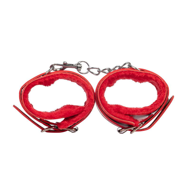 TieMeUp - Boeien imitatieleder - Zachte bontvoering - Rood