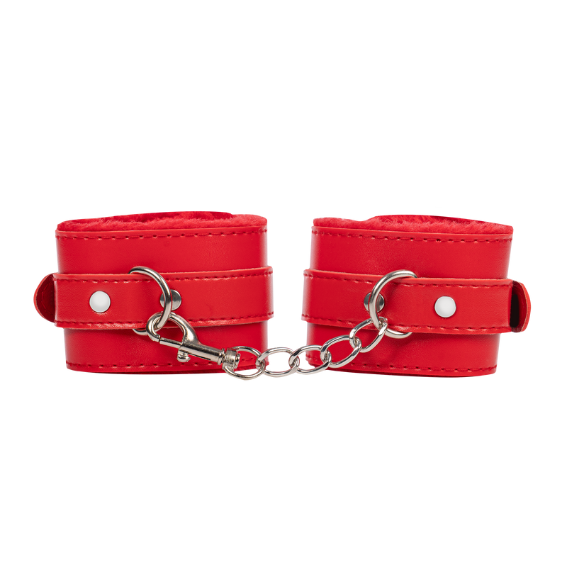 TieMeUp - Boeien imitatieleder - Zachte bontvoering - Rood