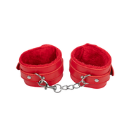 TieMeUp - Boeien imitatieleder - Zachte bontvoering - Rood