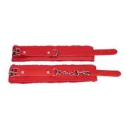 TieMeUp - Boeien imitatieleder - Zachte bontvoering - Rood